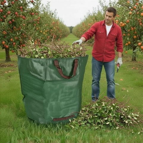 Kosz ogrodowy na liście trawę i odpady worek 270l duży i składany