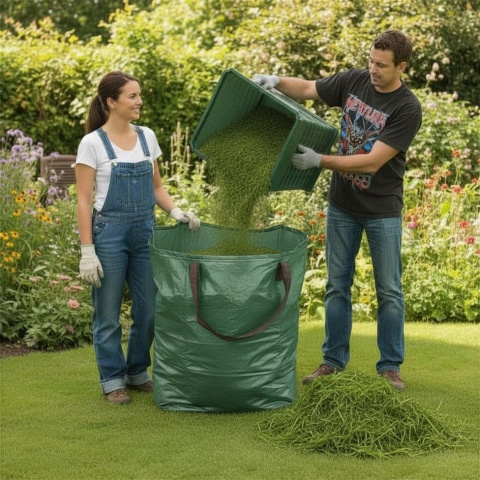 Kosz ogrodowy na liście trawę i odpady worek 270l duży i składany