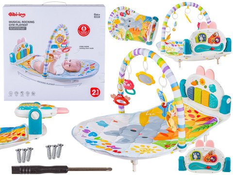 Leżaczek Bujaczek Mata edukacyjna dla dzieci Interaktywna Pianinko Grzechotki Projektor