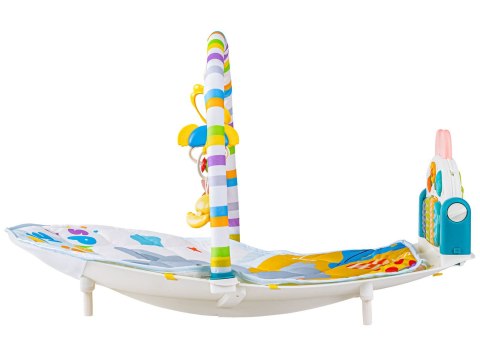 Leżaczek Bujaczek Mata edukacyjna dla dzieci Interaktywna Pianinko Grzechotki Projektor