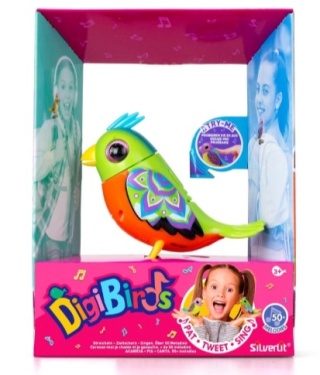 DigiBirds Interaktywny śpiewający ptaszek – śpiewa i reaguje na głos