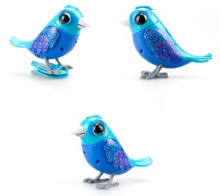 DigiBirds Interaktywny śpiewający ptaszek niebieski – śpiewa i reaguje na głos