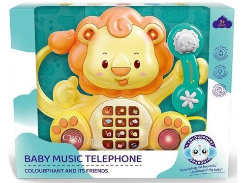 Edukacyjna Zabawka Muzyczna LEW Z Telefonem Telefon Melodie Dźwięki Podświetlenie