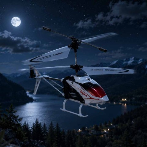 Helikopter zdalnie sterowany na pilota RC SYMA S5 3CH biały model latający