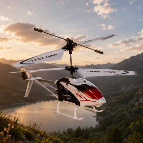 Helikopter zdalnie sterowany na pilota RC SYMA S5 3CH biały model latający