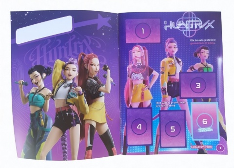KPOP Demon Hunters Album Kolekcjonerski + Naklejki i Plakat