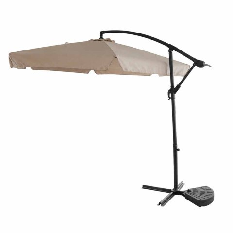 Parasol ogrodowy duży składany z wysięgnikiem 290cm beżowy