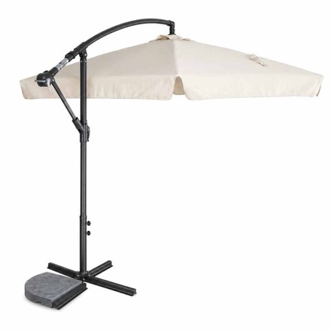Parasol ogrodowy duży składany z wysięgnikiem 290cm beżowy