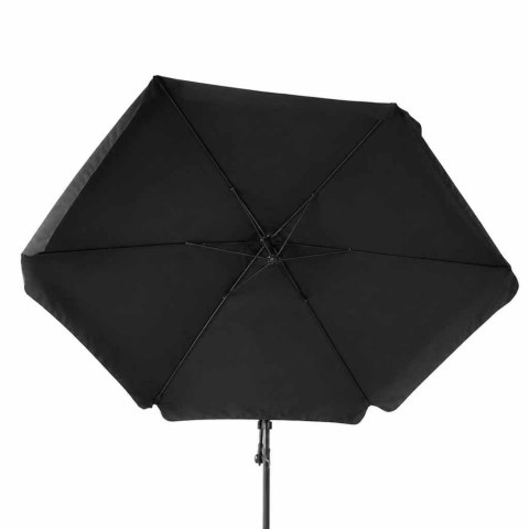 Parasol ogrodowy duży składany z wysięgnikiem 290cm czarny