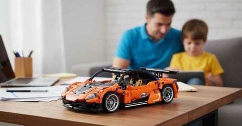 Auto Sportowe RC z Klocków 491el Pomarańczowy Supersamochód klocki Jie Star