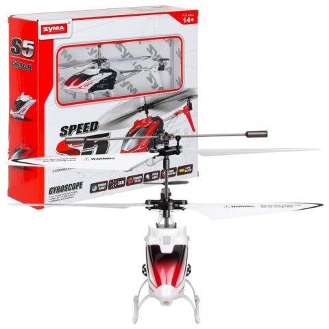 Helikopter zdalnie sterowany na pilota RC SYMA S5 3CH biały model latający