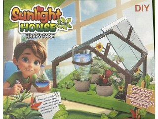 Szklarnia Dla Dzieci Mini Ogród Ogródek Plantacja + Akcesoria RÓŻOWA
