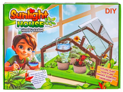 Szklarnia Dla Dzieci Mini Ogród Ogródek Plantacja + Akcesoria RÓŻOWA