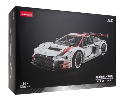 Autko Klocki 1:8 Audi R8 LMS GT3 Białe RASTAR