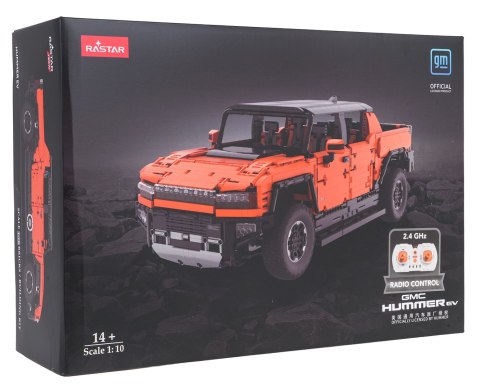 Autko Klocki R/C 1:10 Hummer EV Pomarańczowy RASTAR