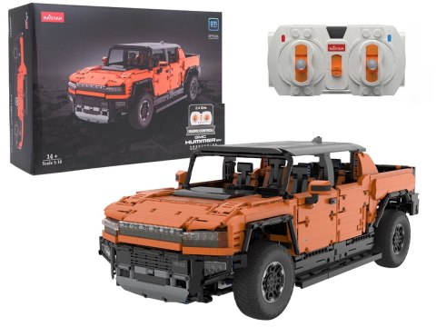Autko Klocki R/C 1:10 Hummer EV Pomarańczowy RASTAR