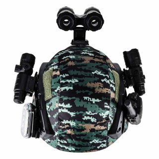 Zestaw żołnierza militarny hełm walkie talkie lornetka latarka