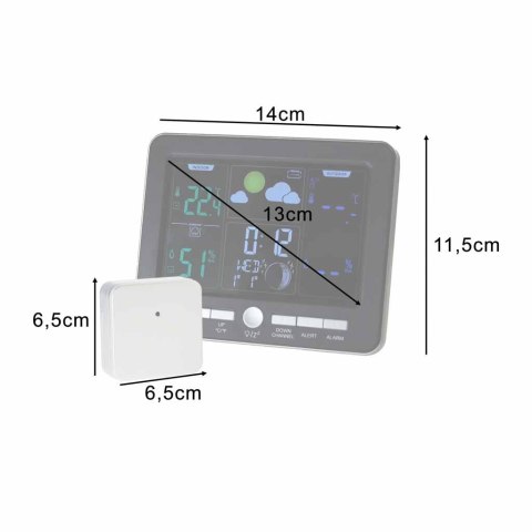 Stacja pogodowa pogody termometr higrometr zegar alarm USB