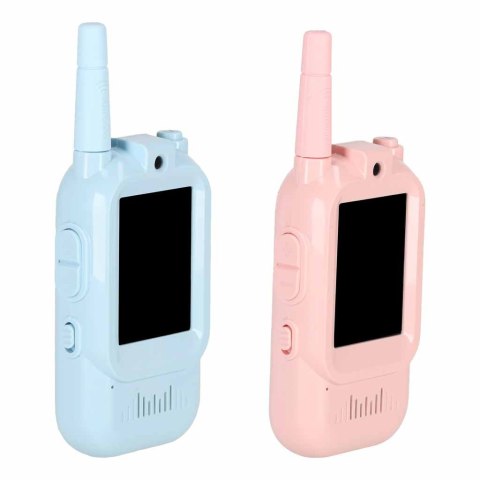 Walkie talkie krótkofalówki dla dzieci kamera funkcja wideo niebieski-różowy