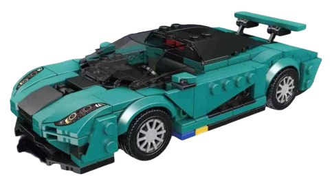 Zestaw Klocków Auto Sportowe Turkusowe 383el.