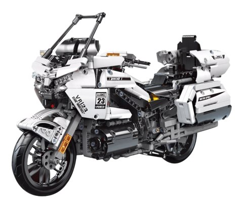 Zestaw Klocków Motocykl Biały 1328el.