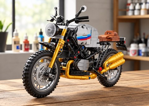Zestaw Klocków Motocykl Biały 790el.