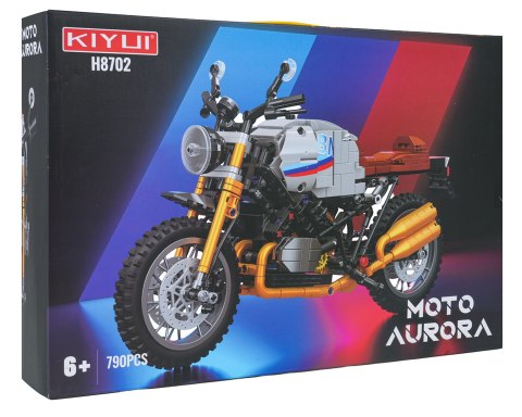 Zestaw Klocków Motocykl Biały 790el.