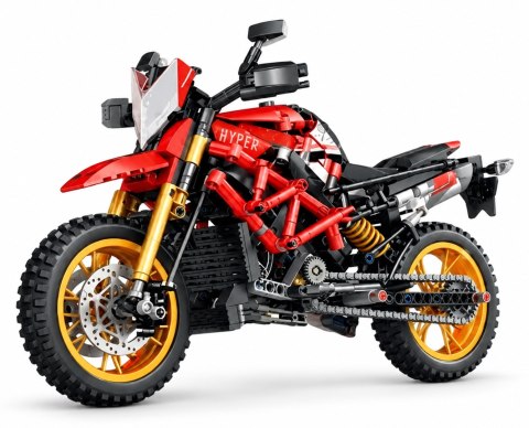 Zestaw Klocków Motocykl Czerwony 730el.