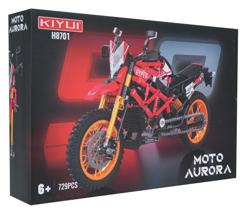 Zestaw Klocków Motocykl Czerwony 730el.