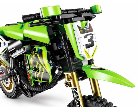 Zestaw Klocków Motocykl Zielony 466el.