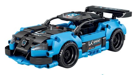 Zestaw Klocków Auto Sportowe Niebiesko Czarny 306el.