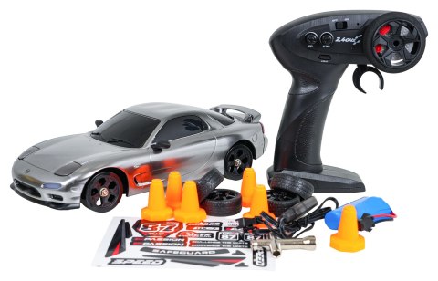 Auto R/C Do Driftu TurboSlide 1:18 z Podświetleniem Srebrne