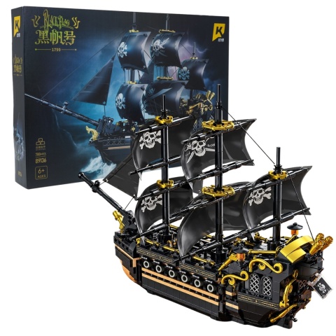 Statek piracki Black Flag z klocków konstrukcyjnych, 788 elementów