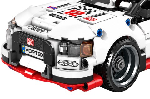 Zestaw Klocków Auto Sportowe Biało Czarny 326el.