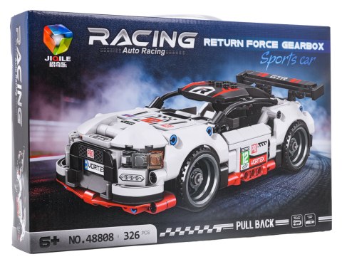 Zestaw Klocków Auto Sportowe Biało Czarny 326el.
