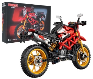 Zestaw Klocków Motocykl Czerwony 730el.