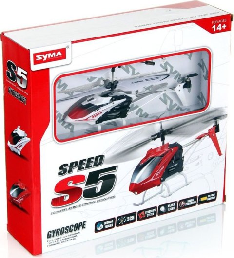 Helikopter zdalnie sterowany na pilota RC SYMA S5 3CH biały model latający