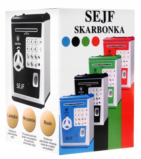 Sejf skarbonka edukacyjna dla dzieci duża