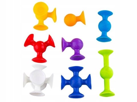 Klocki Konstrukcyjne silikonowe przyssawki buźki 39 sztuk