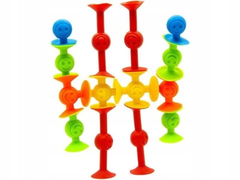 Klocki Konstrukcyjne silikonowe przyssawki buźki 29 elementów