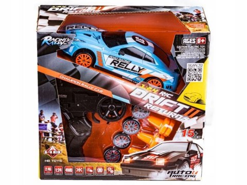 Samochód Do Driftu, Auto RC Drift 1:24 2,4 GHz 4WD NIEBIESKI