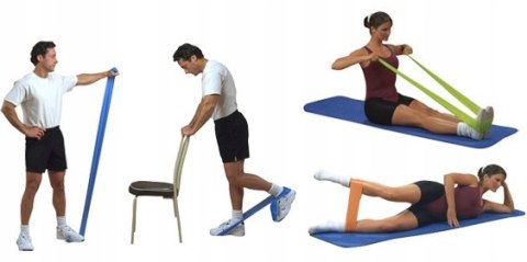 Gumy do ćwiczeń fitness zestaw 5szt.