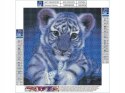 Haft diamentowy mozaika tygrysek z motylkiem obraz