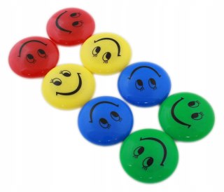 Magnesy na lodówkę uśmieszki buźki 8szt 4 kolory