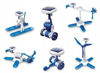 Robot solarny 6w1 - wiatrak helikopter auto robot