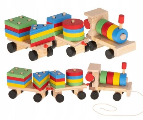 Sorter drewniany układanka zręcznościowa pociąg