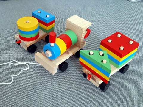 Sorter drewniany układanka zręcznościowa pociąg