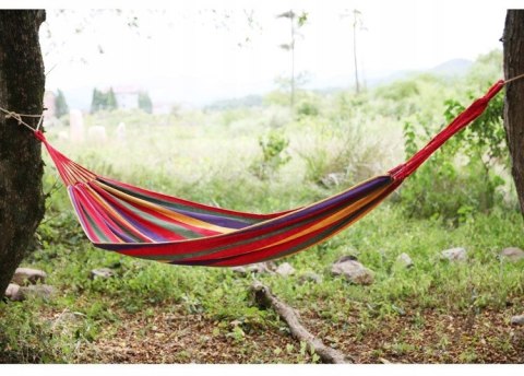 WIELKI HAMAK OGRODOWY DWUOSOBOWY MOCNY 150x190cm