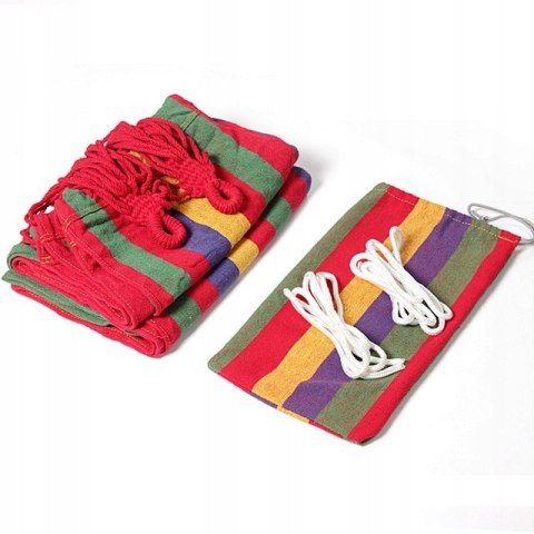 WIELKI HAMAK OGRODOWY DWUOSOBOWY MOCNY 150x190cm