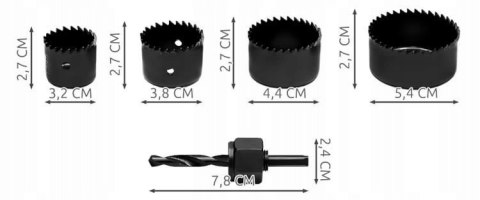 Otwornica do drewna zestaw otwornic